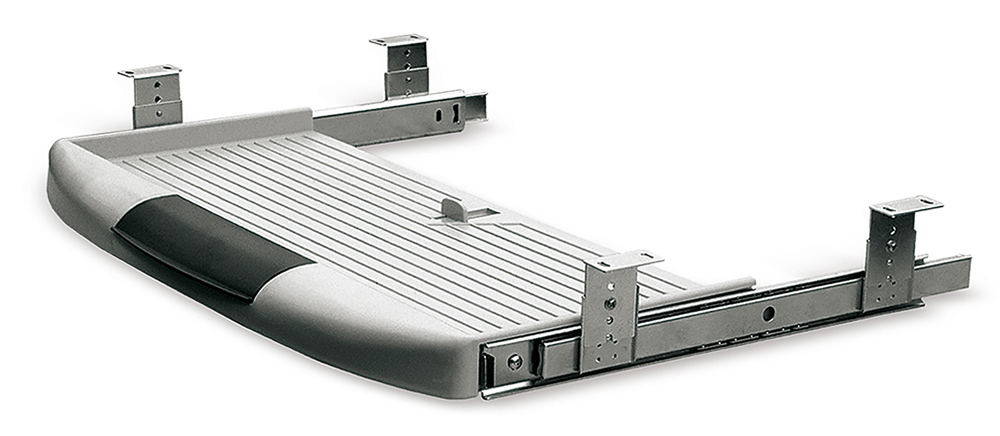 PU-KEY027-60 Полка под клавиатуру серая