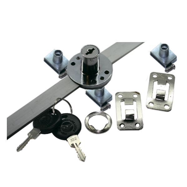 Замок LOCK.108.500. CR, центральный на 3 ящика