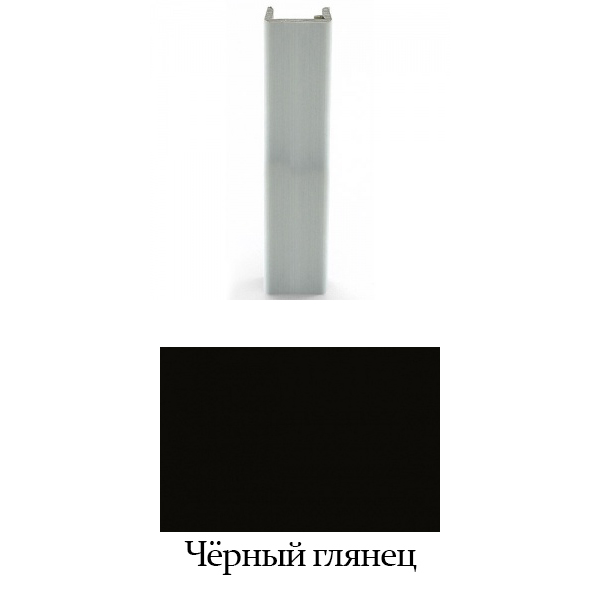 Торцевая заглушка H = 100 мм, чёрный глянец