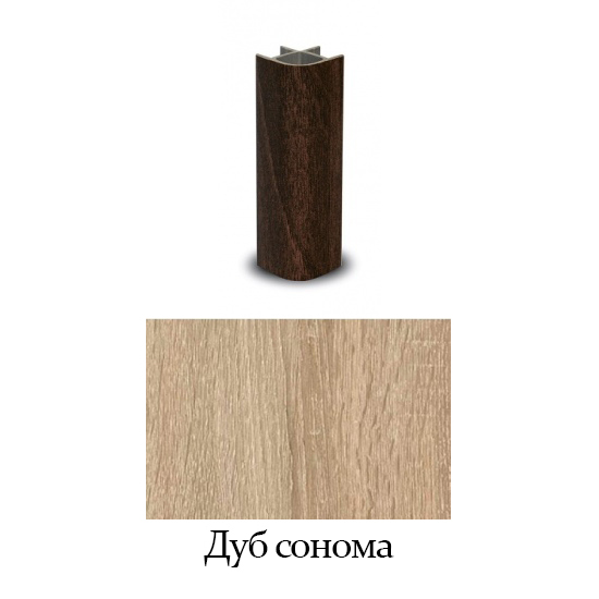 Соединение цоколя угловое 90° H = 100 мм, дуб сонома