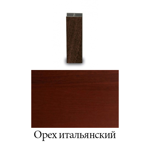 Соединение цоколя 180° H = 100 мм, орех итальянский