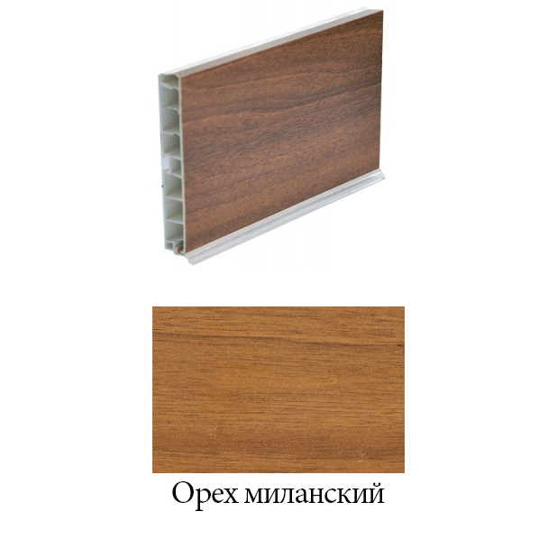 Кухонный цоколь H = 100 мм, L = 4 м, орех миланский