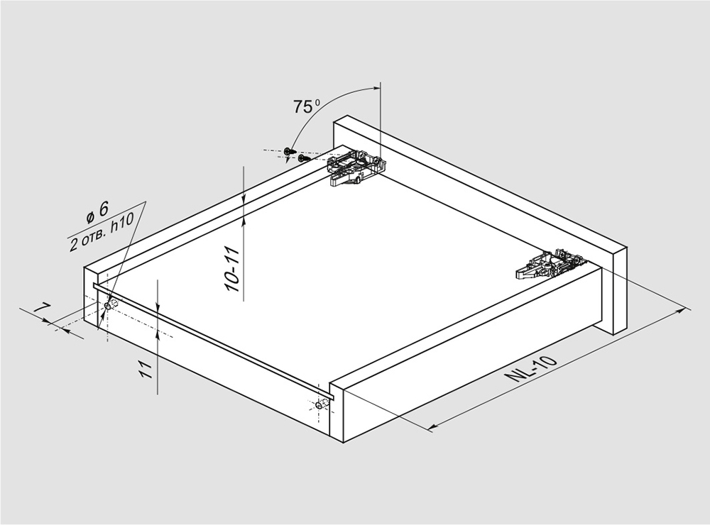 Направляющие механизмы В-Slide DB8881Zn/450