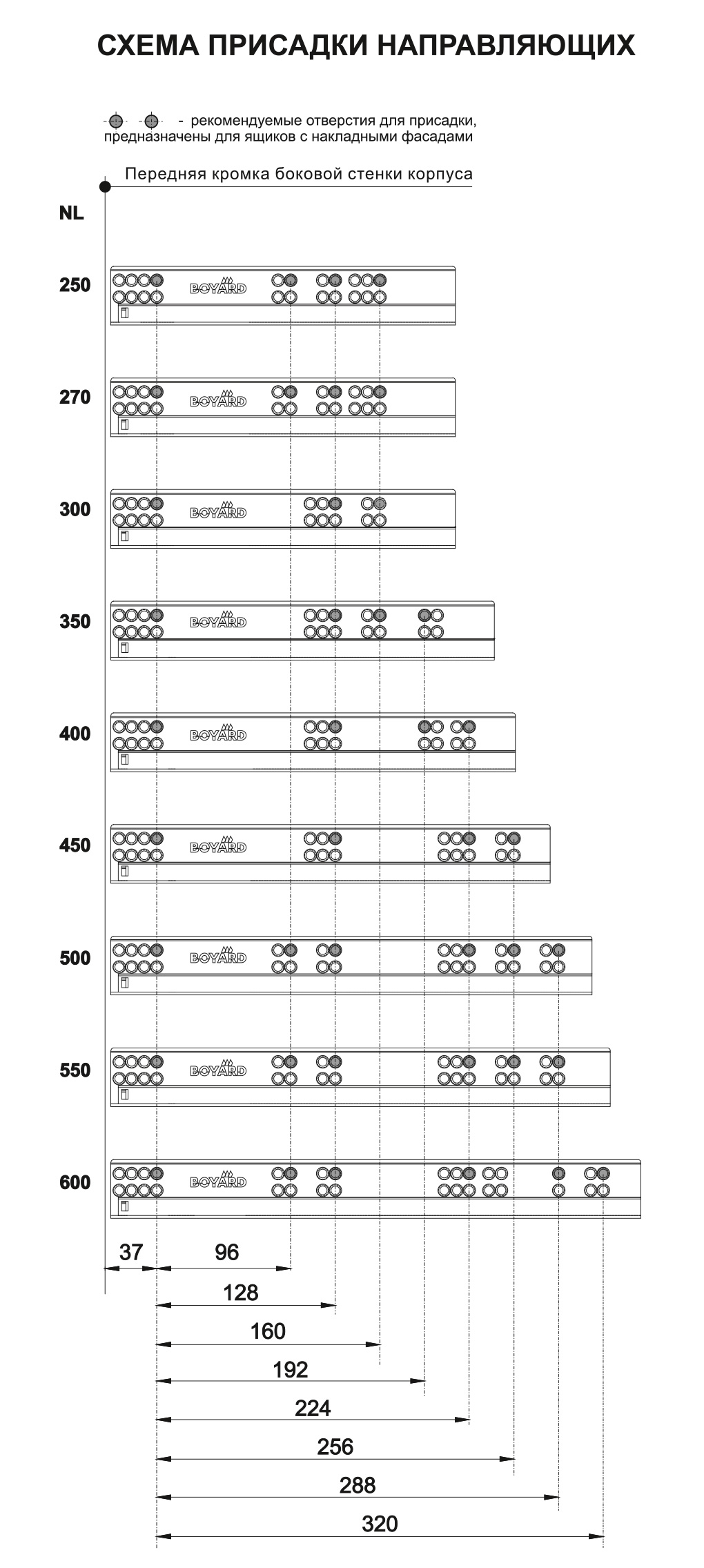 Направляющие механизмы В-Slide DB8882Zn/400