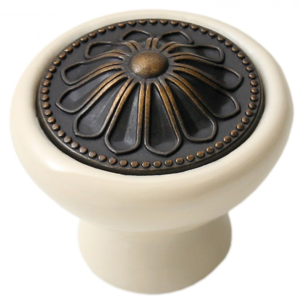 Мебельная ручка CERAMICA RC107AB.4/W