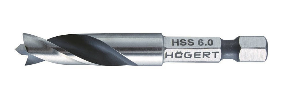 HT6D346 Сверло по дереву с шестигранным хвостовиком 6мм