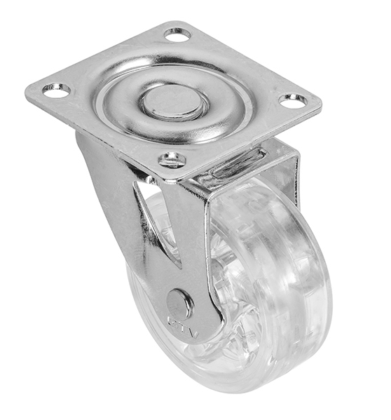 Мебельное колёсико SHIFT D=50 мм без стопора прозрачное GTV KM-B050MM-00