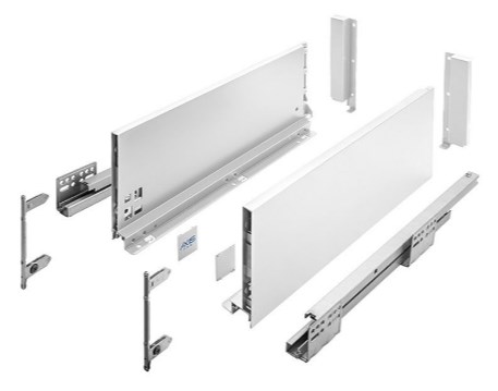 Выдвижной ящик с прямыми стенками AXIS PRO, 450 мм, высота C, белый, PB-AXISPRO-KPL450C1