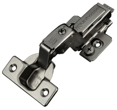 3D петля UNIHOPPER HUTTON с рег. дов, внутренняя, 45мм, с декор.накл.,черн.ник. (HG1133.C15.B.45.BN)