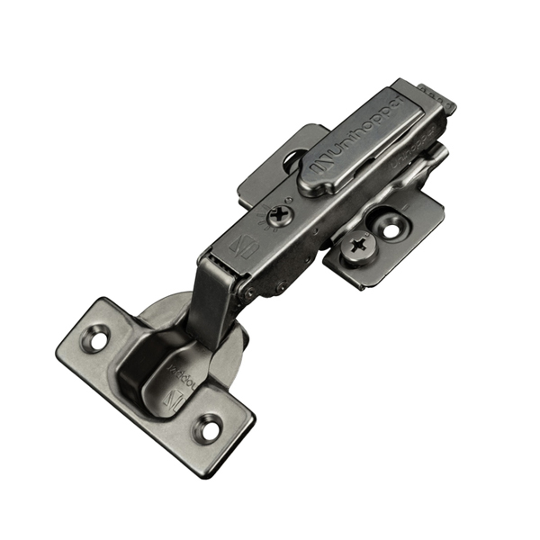 3D петля UNIHOPPER HUTTON с рег.дов., накладная, 45мм, с декор.накл.,черн.никель (HG1133.C0.B.45.BN)