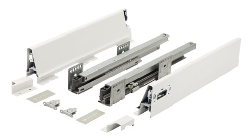 Комплект выдв. ящика Unihopper Mental Box-2, H80x450мм, белый, С СОЕД. ЗАДНЕЙ СТЕНКИ (DBEC5.450A.WT)