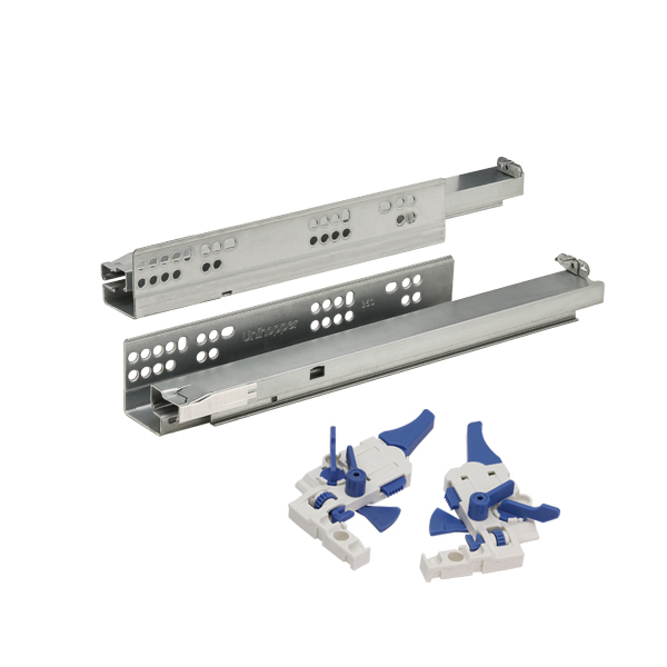 Направляющие Unihopper скрытые 3D 350мм push-to-open комплект с фиксатором (CL14E1.3503.ZP)