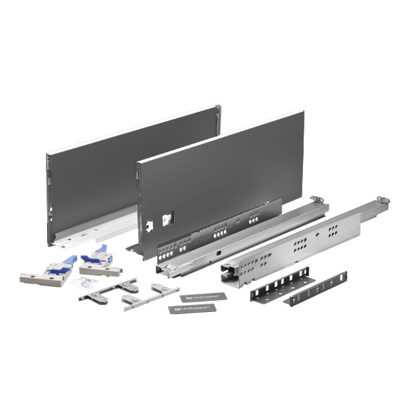Комплект выдвижного ящика Unihopper Magic Box, 170x500 мм, с доводчиком, графит (DBE3.500С.DG)