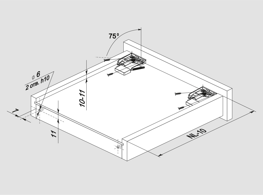 Направляющие механизмы В-Slide DB8882Zn/400