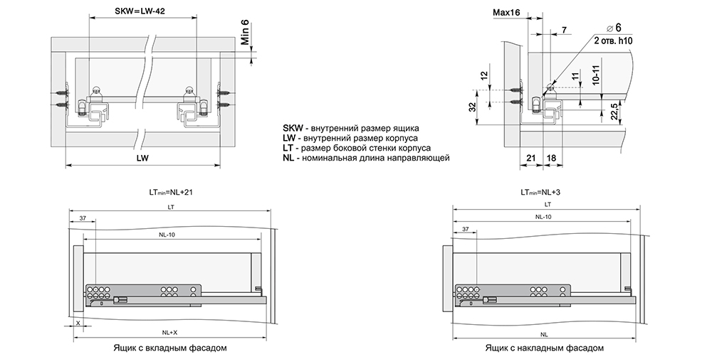 Направляющие механизмы В-Slide DB8884Zn/400