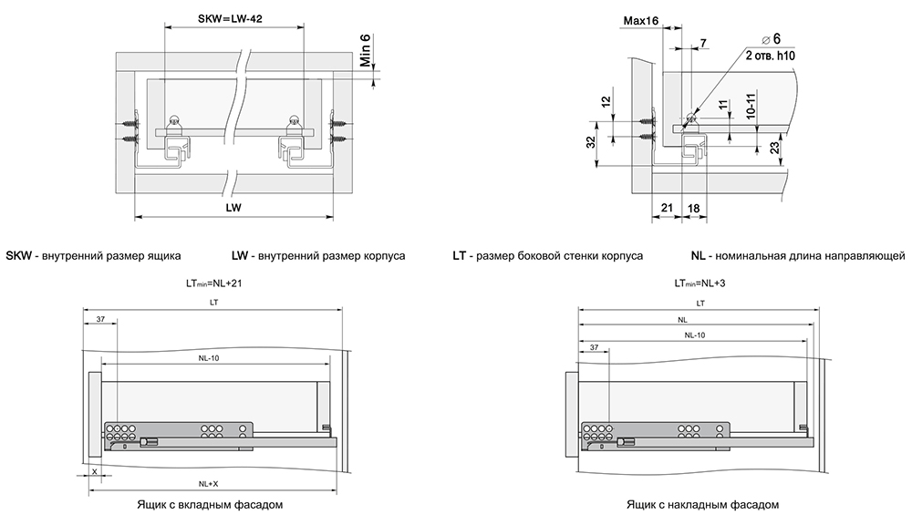 DB8882Zn/300 Направляющие шариковые, скрытого монтажа B-slide