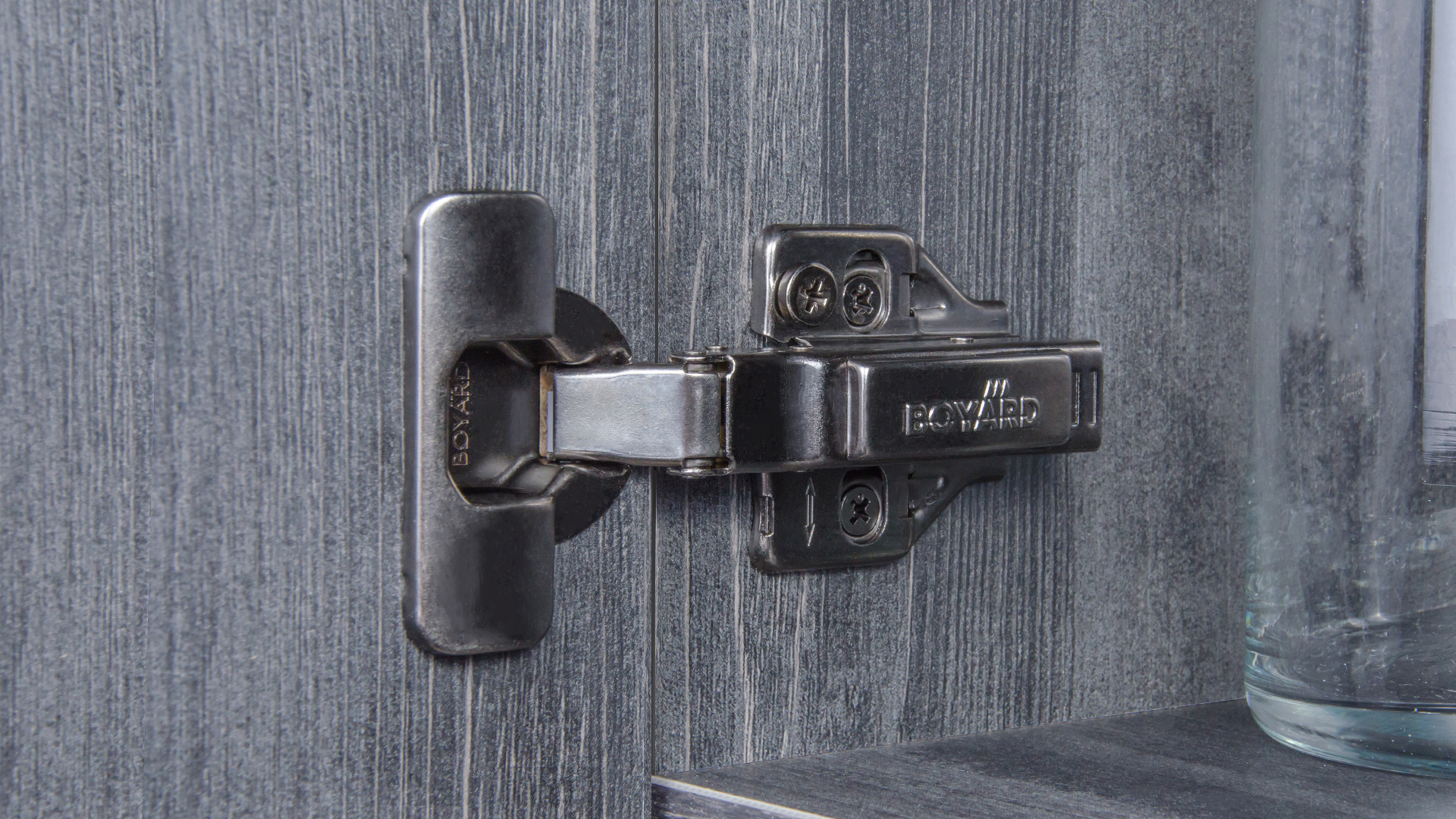 Н961A02/BN Петля без пружины, Clip-on 90 градусов d35 черный никель