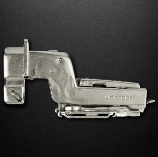 3D петля UNIHOPPER HUTTON с рег. дов., внутренняя, 45мм, с декор.накл, никель (HG1133.C15.B.45.NI)