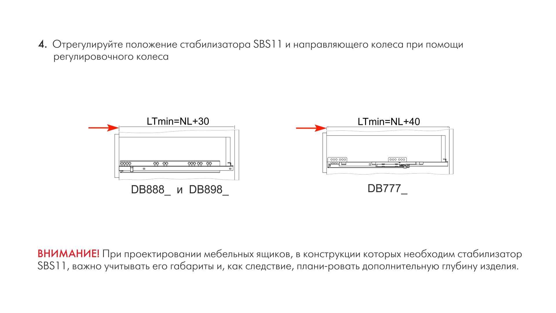 Стабилизатор для широких ящиков ЗИП SBS11/GRPH