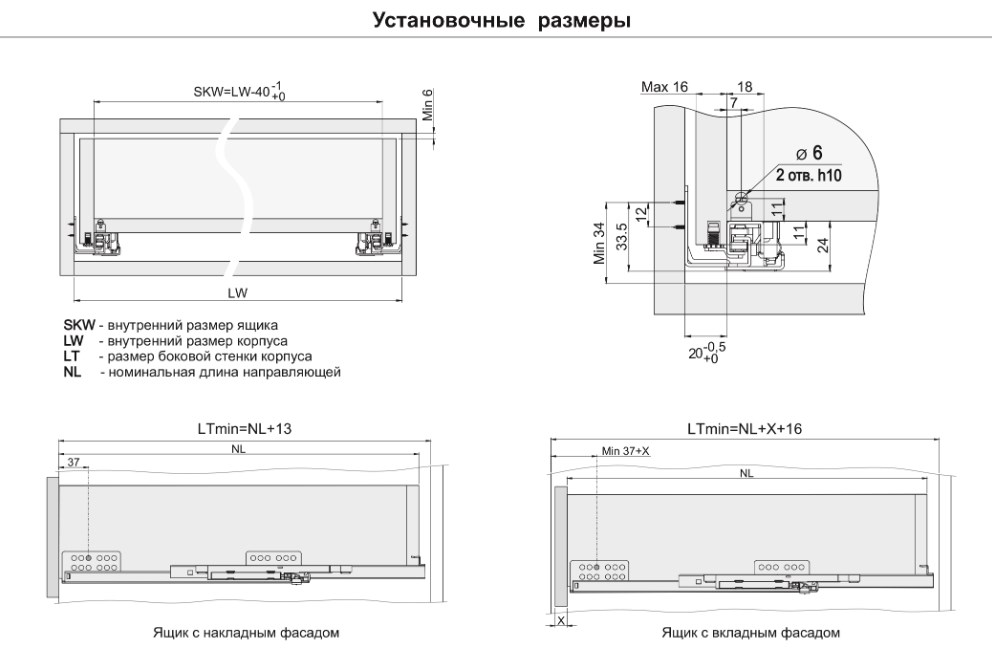 Направляющие скрытого монтажа В-Slide DB7774Zn/300