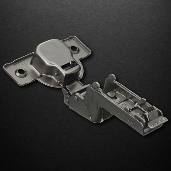 3D петля UNIHOPPER HUTTON с рег. дов, внутренняя, 45мм, с декор.накл.,черн.ник. (HG1133.C15.B.45.BN)