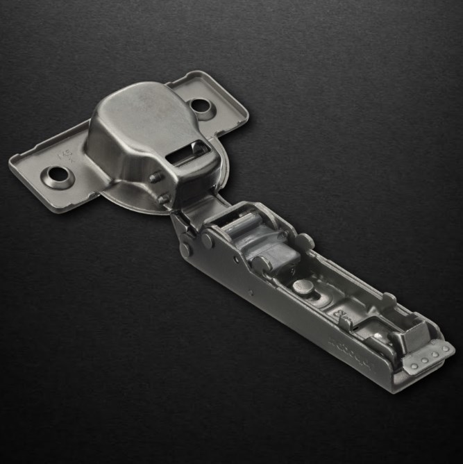 3D петля UNIHOPPER HUTTON с рег.дов., накладная, 45мм, с декор.накл.,черн.никель (HG1133.C0.B.45.BN)