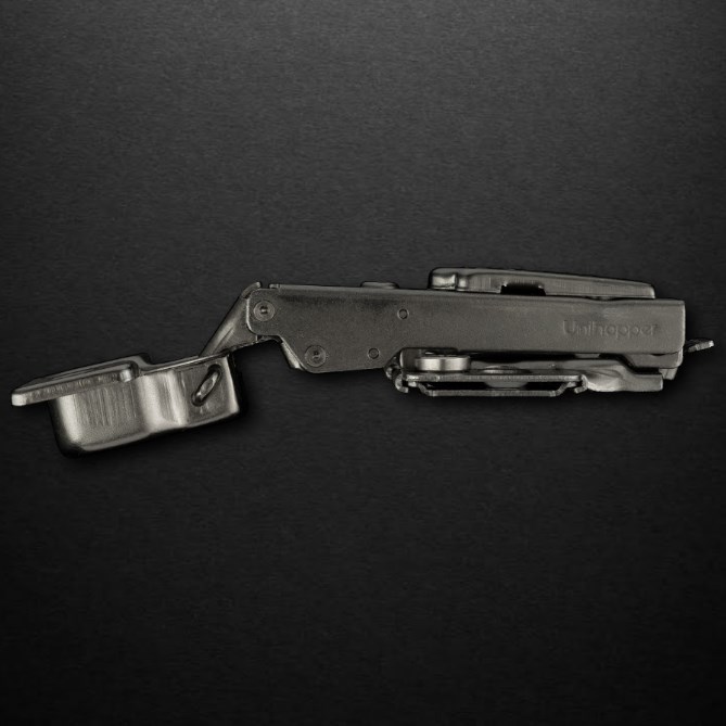 3D петля UNIHOPPER HUTTON с рег.дов., накладная, 45мм, с декор.накл.,черн.никель (HG1133.C0.B.45.BN)