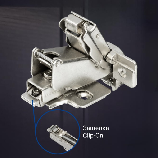 3D петля UNIHOPPER с доводчиком, 165°, 45 мм, с декор. накладкой (HG1427.C0.B.45)