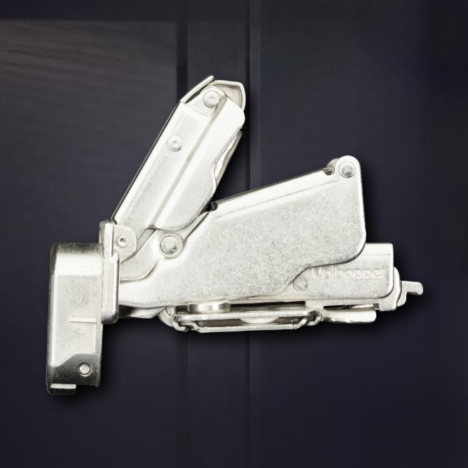 3D петля UNIHOPPER с доводчиком, 165°, 45 мм, с декор. накладкой (HG1427.C0.B.45)