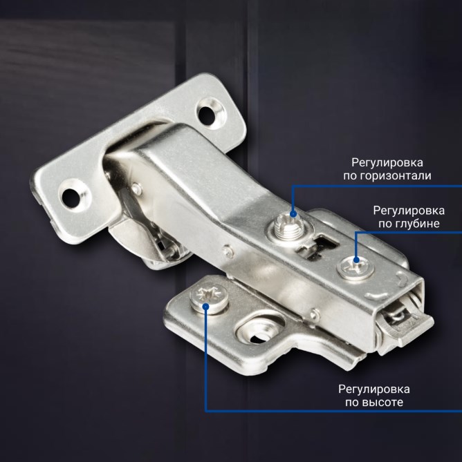 3D петля UNIHOPPER с доводчиком, 45°, 45 мм, с декор. накладкой (HG1426.C45.B.45)