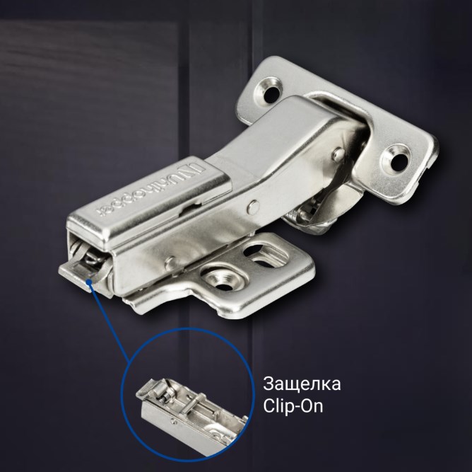 3D петля UNIHOPPER с доводчиком, 45°, 45 мм, с декор. накладкой (HG1426.C45.B.45)