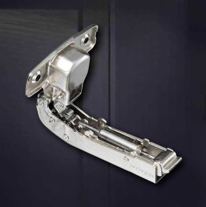 3D петля UNIHOPPER с доводчиком, 90°, 45 мм, с декор. накладкой (HG1407.C90.B.45)