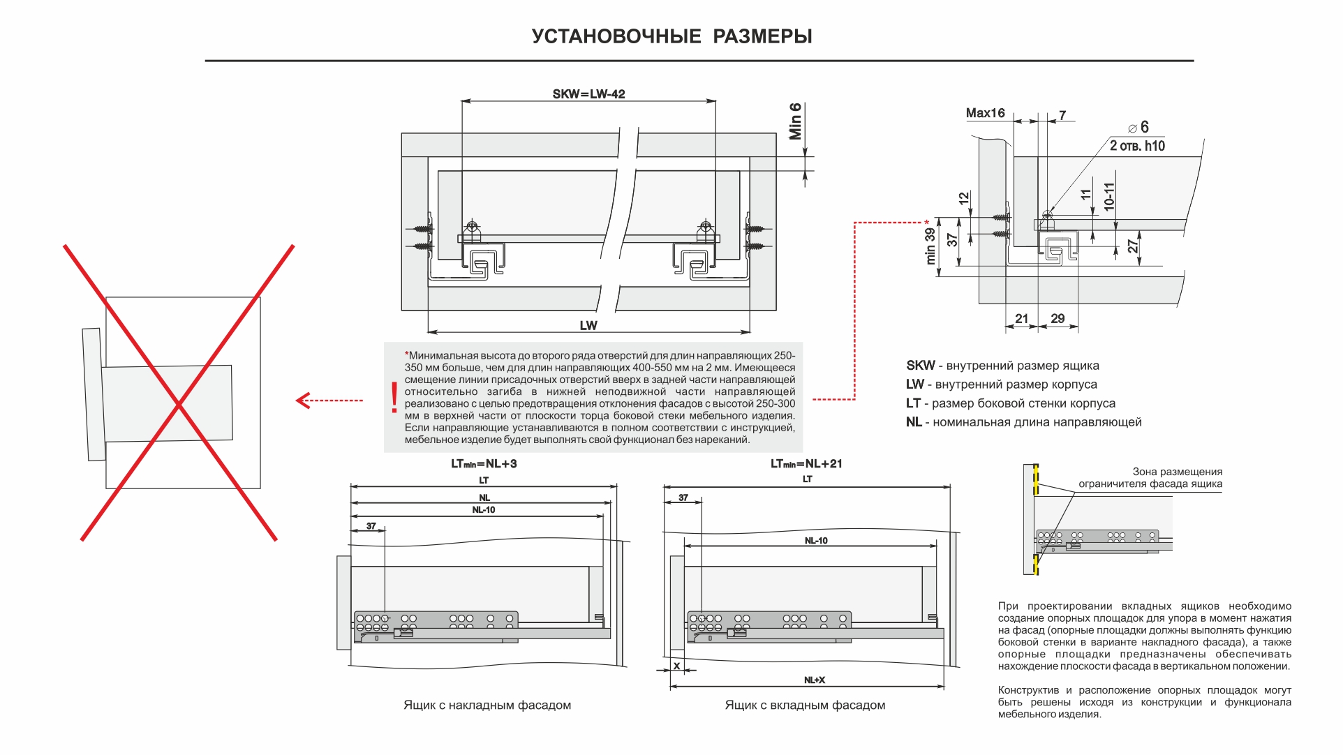 Направляющие скрытого монтажа B-Slide DB8881Zn/250