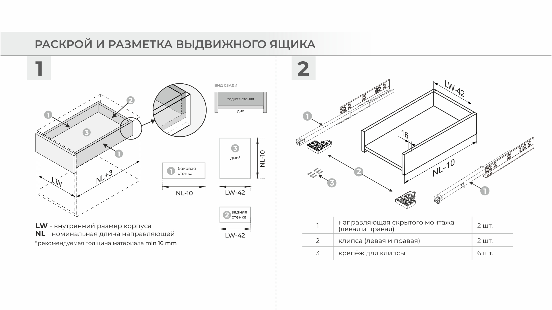 DB781Zn/250 Направляющие шариковые скрытого монтажа B-slide