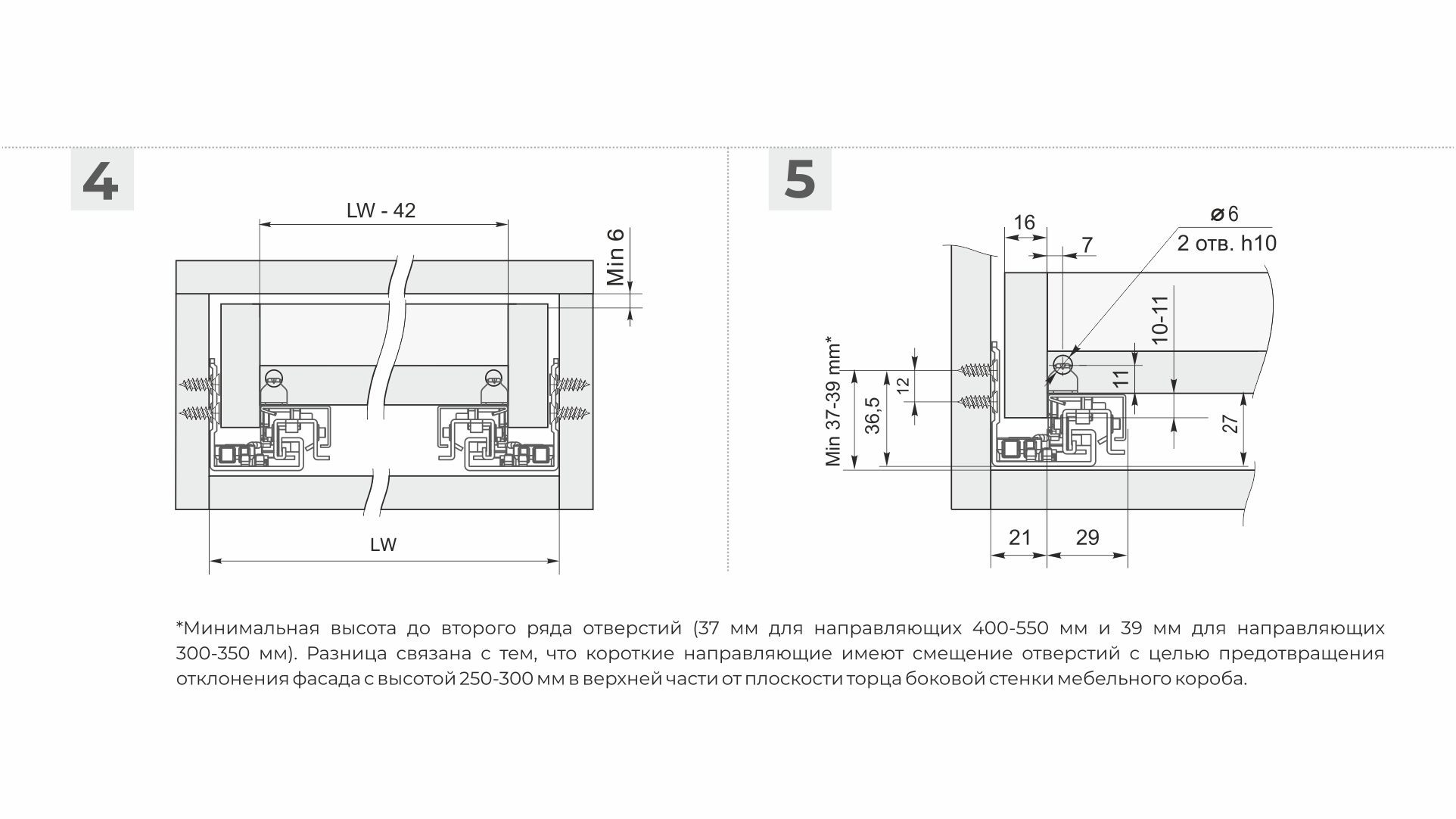 DB781Zn/250 Направляющие шариковые скрытого монтажа B-slide
