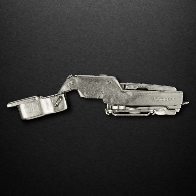 3D петля UNIHOPPER HUTTON с рег.дов., полунакл., 45мм, с декор. накладкой, никель (HG1133.C15.B.45)