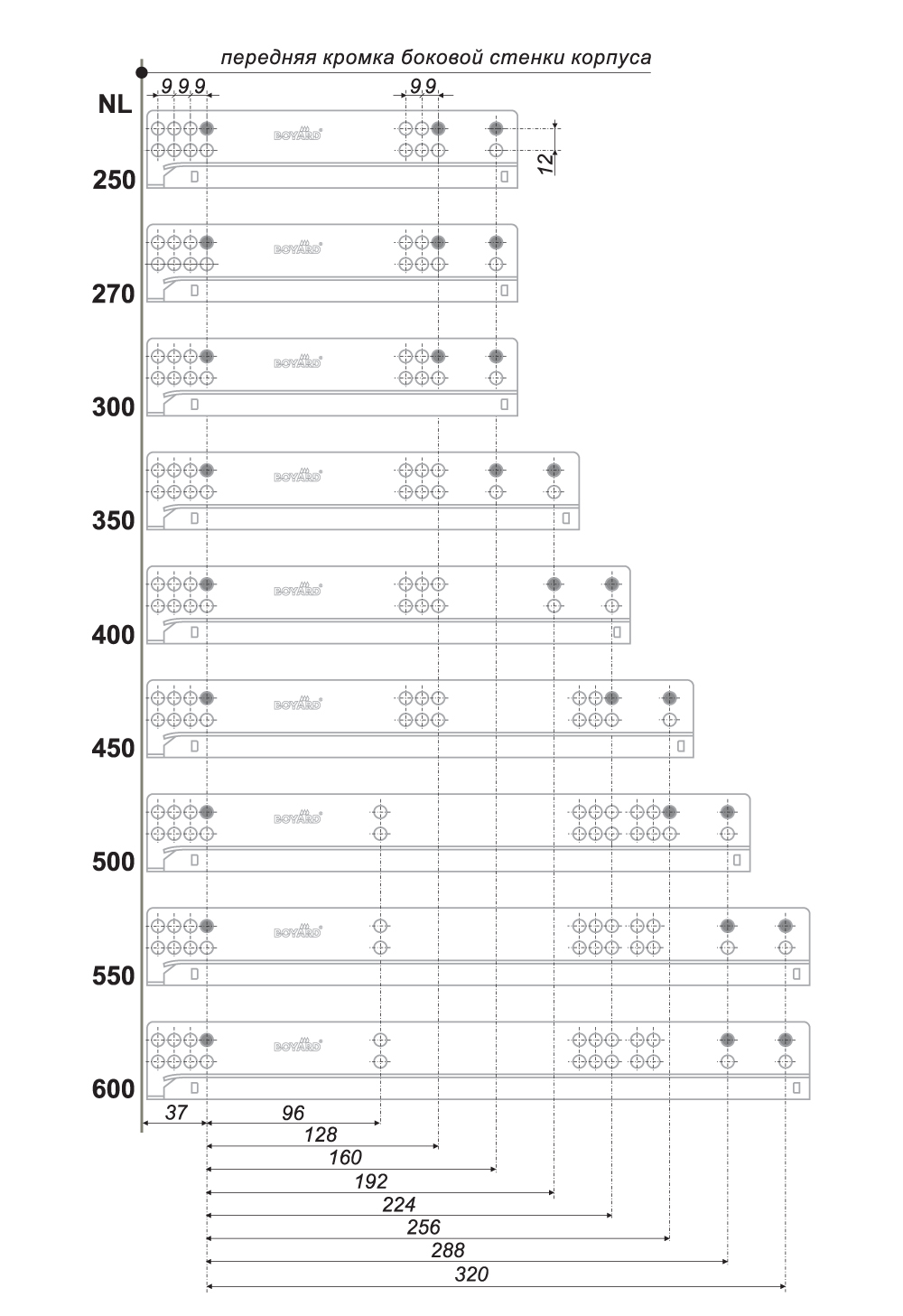 Направляющие механизмы DB DB4466Zn/500