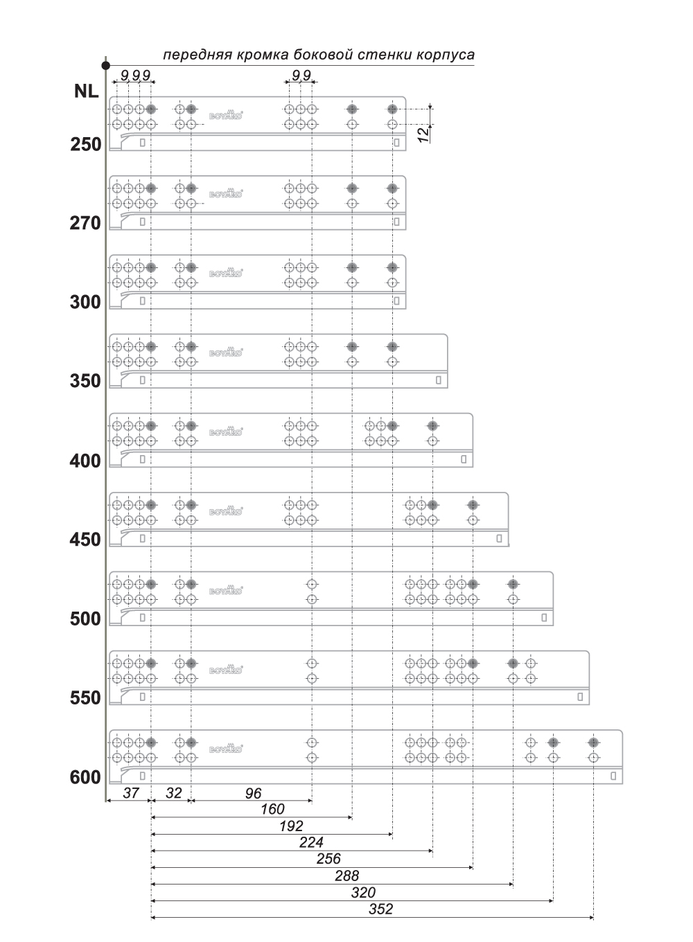Направляющие механизмы DB DB4465Zn/400