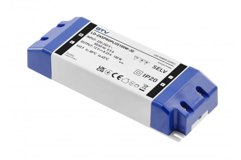 LD-ZASPROPLUS100W-30 Блок питания LED PRO PLUS 220V/12V/100W.IP20. ЗАЩИТА ОТ ПЕРЕГРУЗКИ