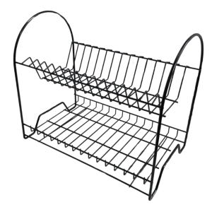 Тарелосушка настольная Люкс, без поддона, (RAL 9005 мат.) ЧЕРНЫЙ 400*242*350