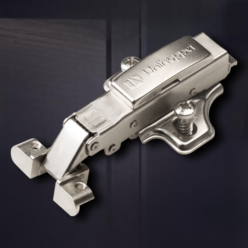 3D петля UNIHOPPER с доводчиком 30°, 45 мм, с декор. накладкой (HG1425.C30.B.45)