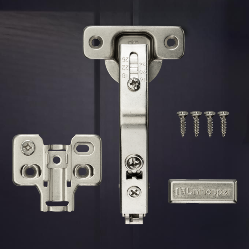 3D петля UNIHOPPER карусельная 135°, 45 мм, с декор. накладкой (HG2419.C135.B.45)