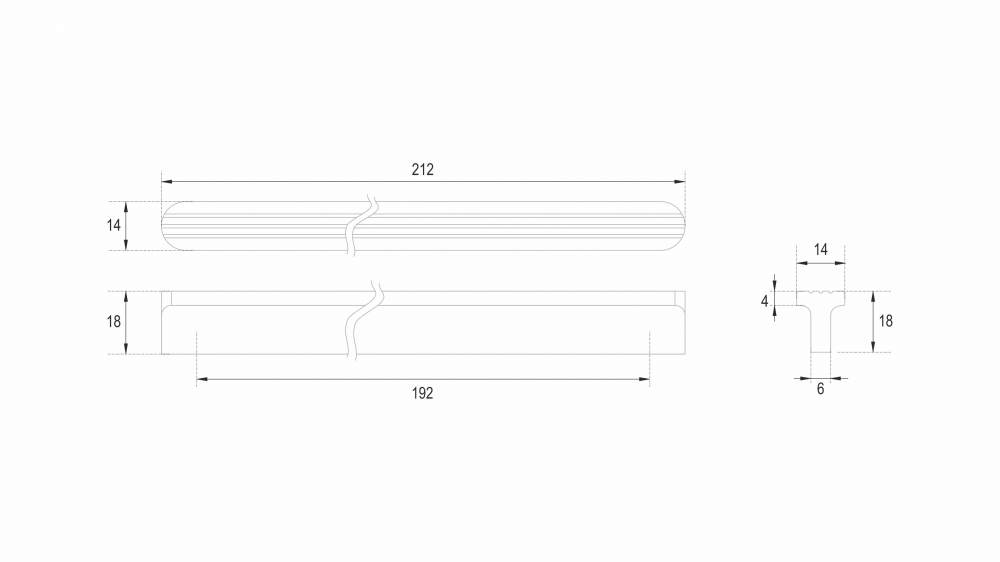 RS064SG.4/192 Ручка мебельная SHELL