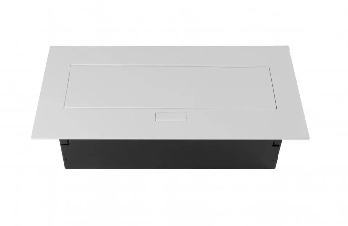 AE-PBU02GS-10N Удлинитель врезной прямоугольный, 2хSCHUKO. USB-A+C/5V, без вилки, белый